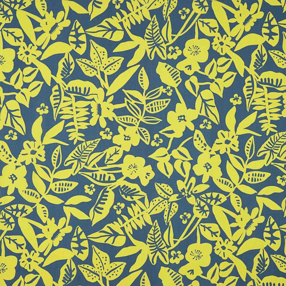 Tissu Viscose Tropicale Jaune - Ribes y Casals