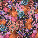 Tissu Viscose Fleur Aquarelle Tropical - Ribes y Casals