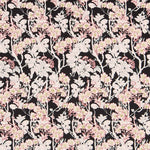 Sergé Spandex Fleur Fond Noir - Ribes y Casals