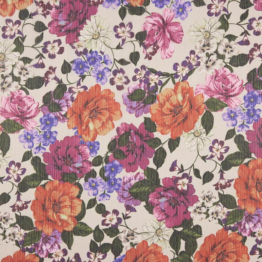Mousseline Polyester Floral Cretonne - Ribes y Casals