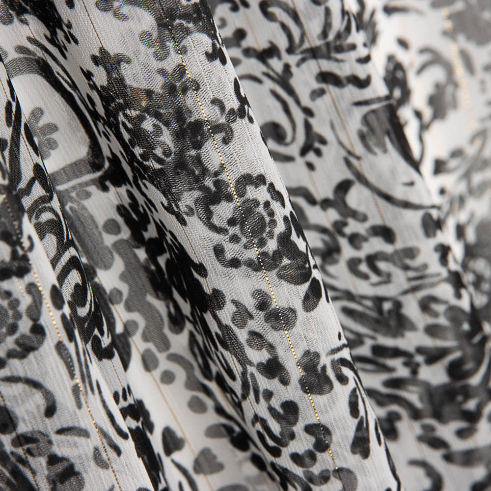 Cachemire Lurex Gauze Noir - Ribes y Casals