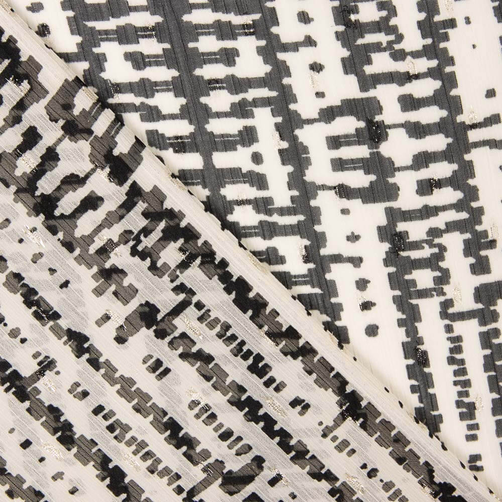 Gasa Lurex Étnico Negro - Ribes y Casals