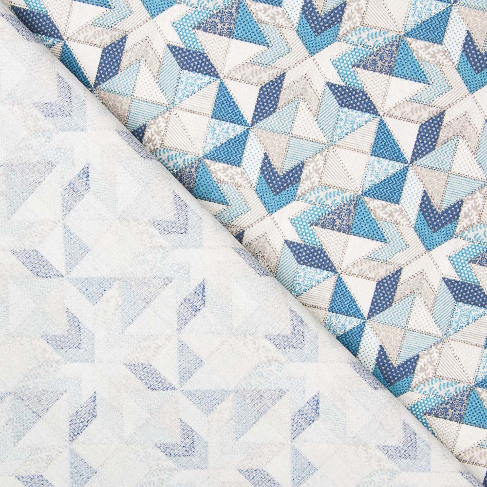 Coton Patchwork Étoile Bleu - Ribes y Casals