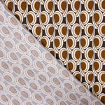 Popeline de Coton Géométrique Marron - Ribes y Casals