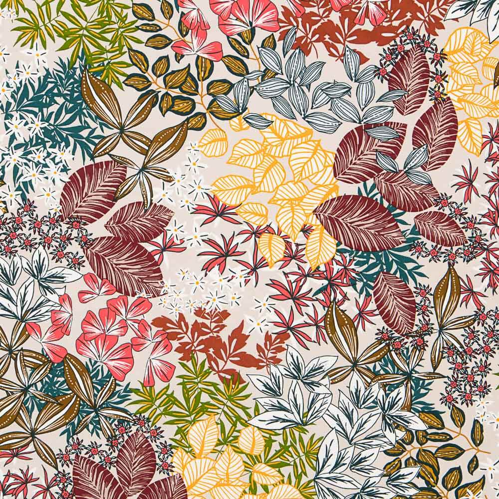Popeline Viscose Tropical Beige - Ribes y Casals