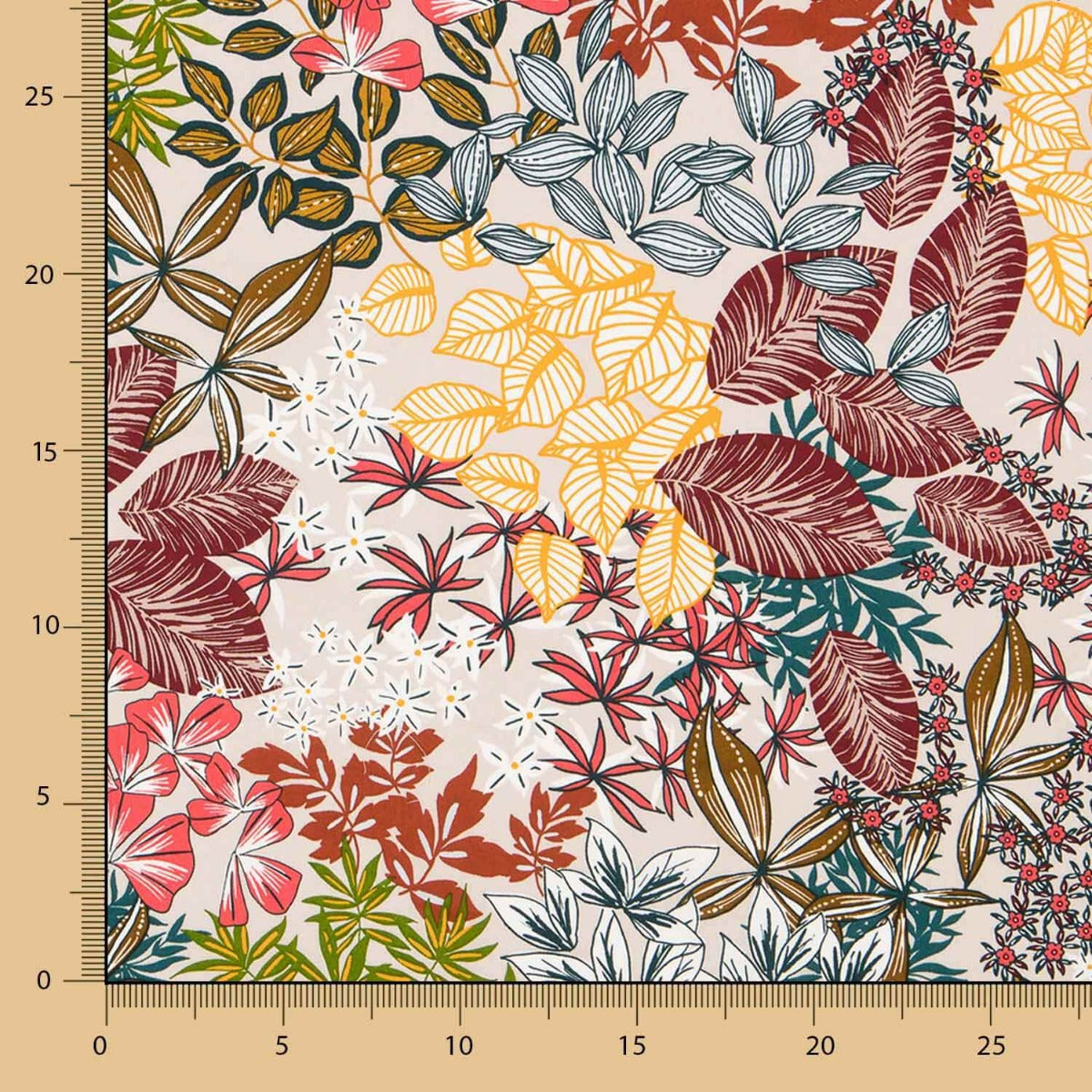 Popeline Viscose Tropical Beige - Ribes y Casals