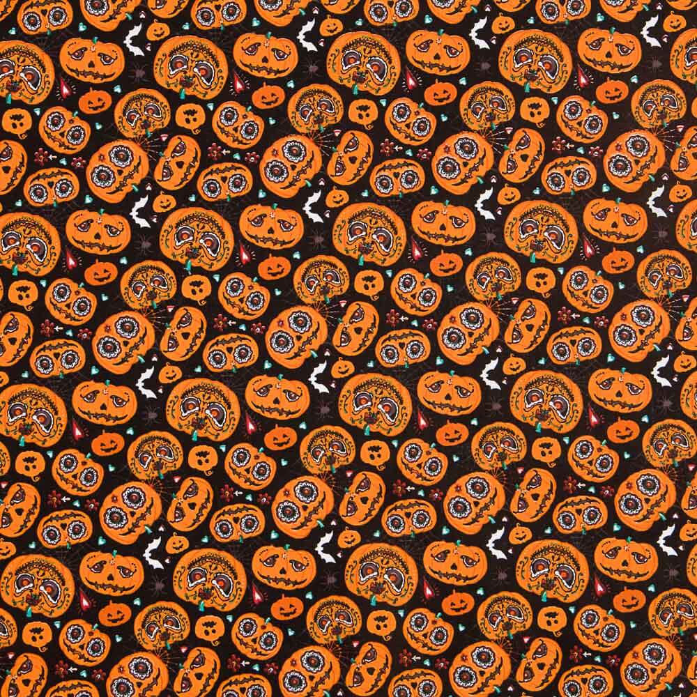 Popeline Oeko-Tex® Halloween Citrouille - Ribes y Casals