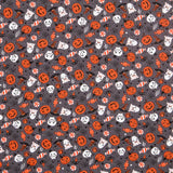 Popeline Oeko-Tex® Citrouille Fantôme Halloween Gris - Ribes y Casals