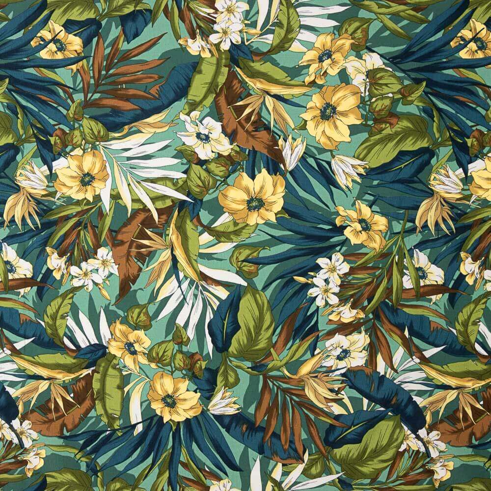 Crêpe Viscose Jungle Tropicale - Ribes y Casals