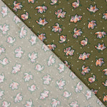 Viscose Fleuri Kaki - Ribes y Casals