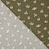 Viscose Fleuri Kaki - Ribes y Casals