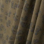 Panne Coton Fleurs Kaki - Ribes y Casals