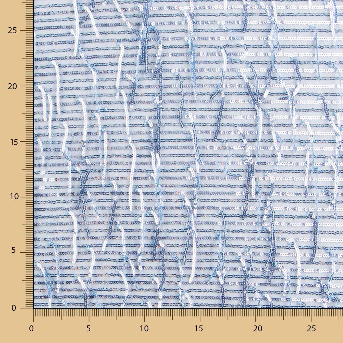 Tissu Paillettes Franges Bleu - Ribes y Casals