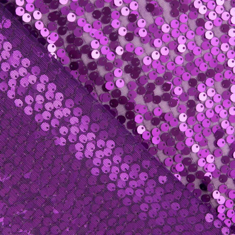 Tulle Pailleté Plat Violet - Ribes y Casals