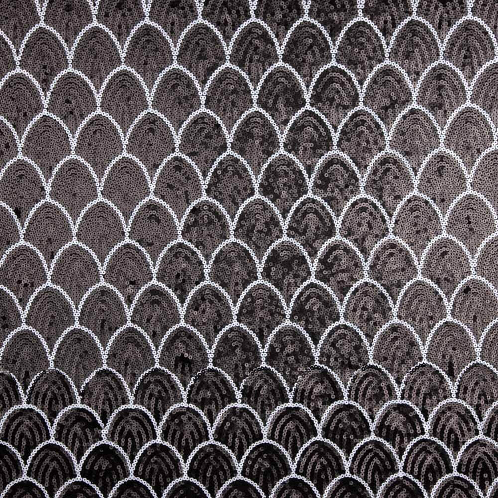 Tricot Écailles Paillettes Noir - Ribes y Casals