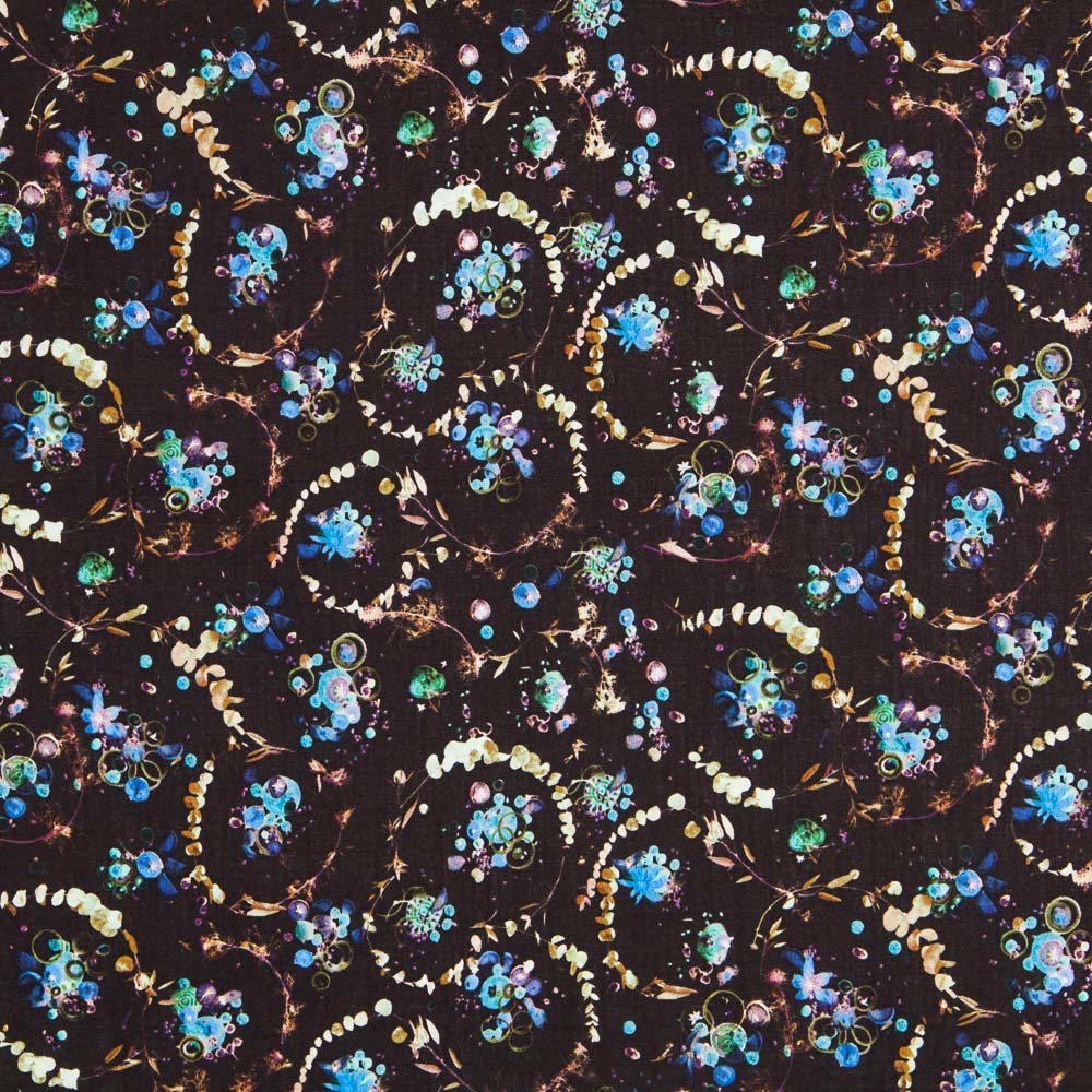 Tissu Liberty Barroque Noir - Ribes y Casals