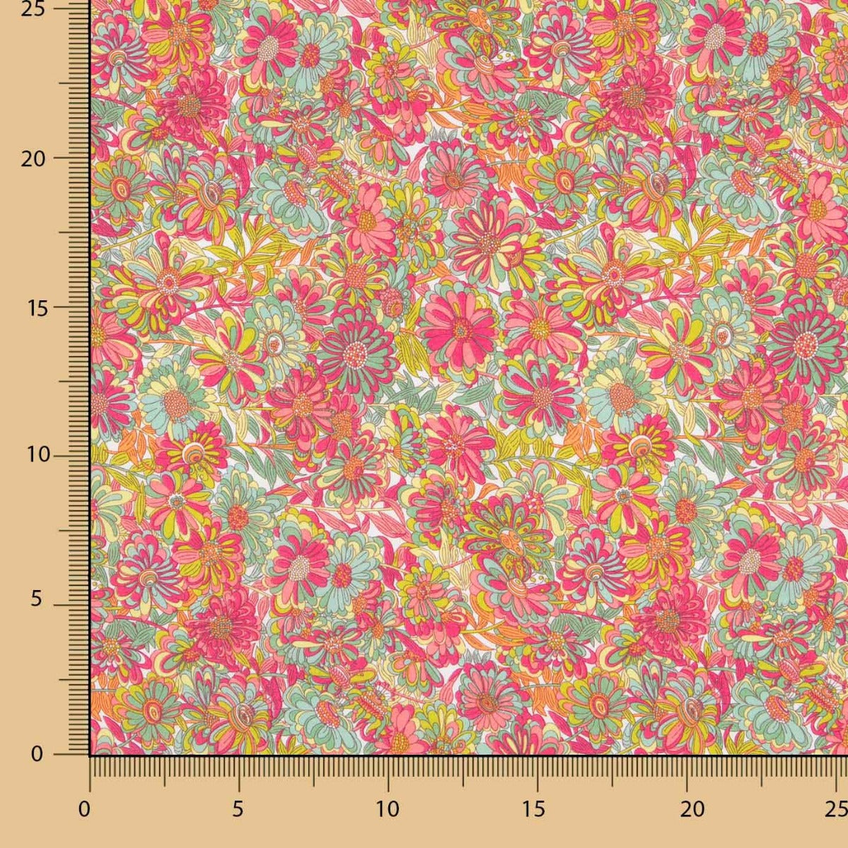 Tissu Liberty Fleurs Hippies - Ribes y Casals