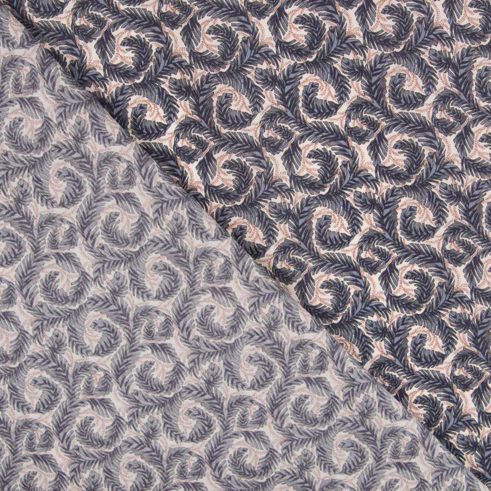 Tissu Liberty Feuilles Palme Pétrole - Ribes y Casals