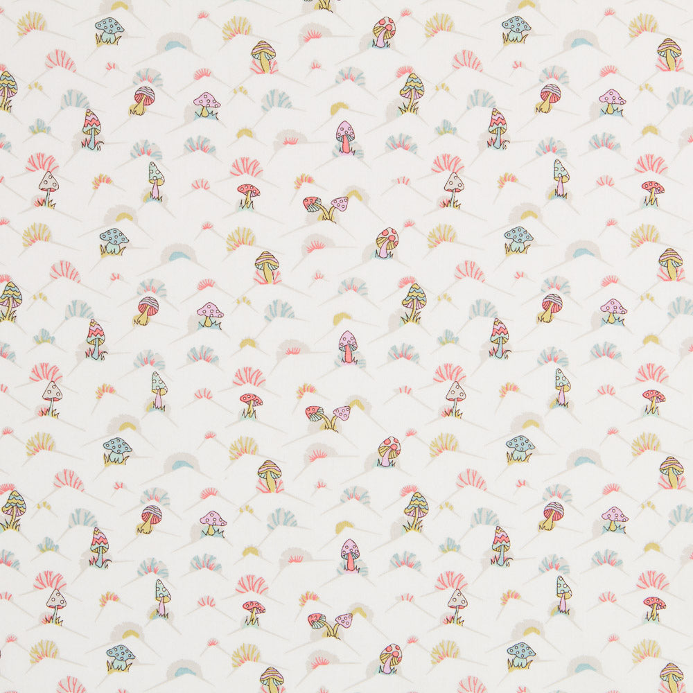Tissu Liberty Champignons Blanc - Ribes y Casals