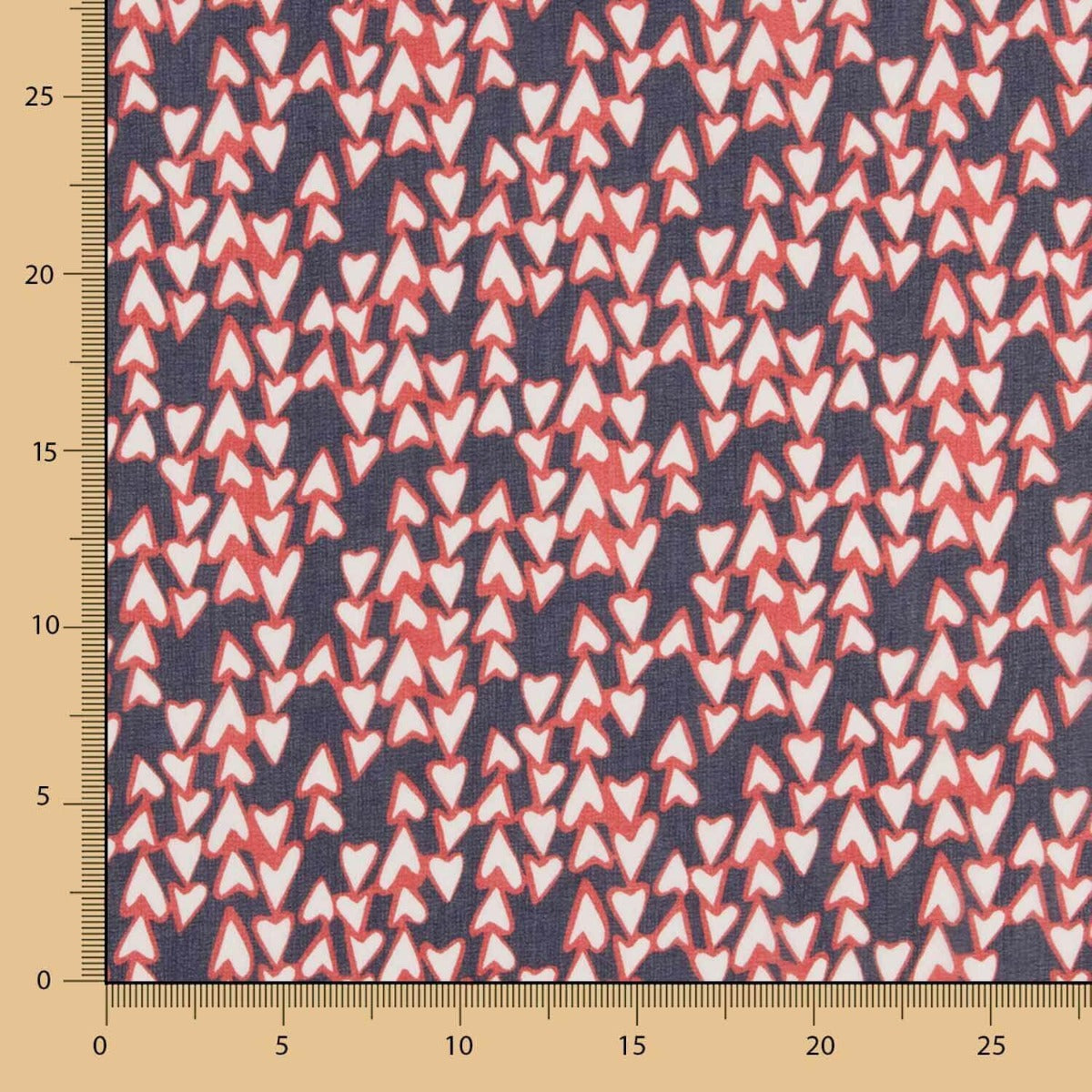 Mousseline Polyester Coeurs - Ribes y Casals