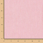 Coton Vichy Mini Rayure Rouge - Ribes y Casals