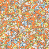 Satin Mate Floral Orange - Ribes y Casals