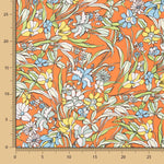 Satin Mate Floral Orange - Ribes y Casals