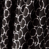 Popeline Viscose Chaînes Noir - Ribes y Casals