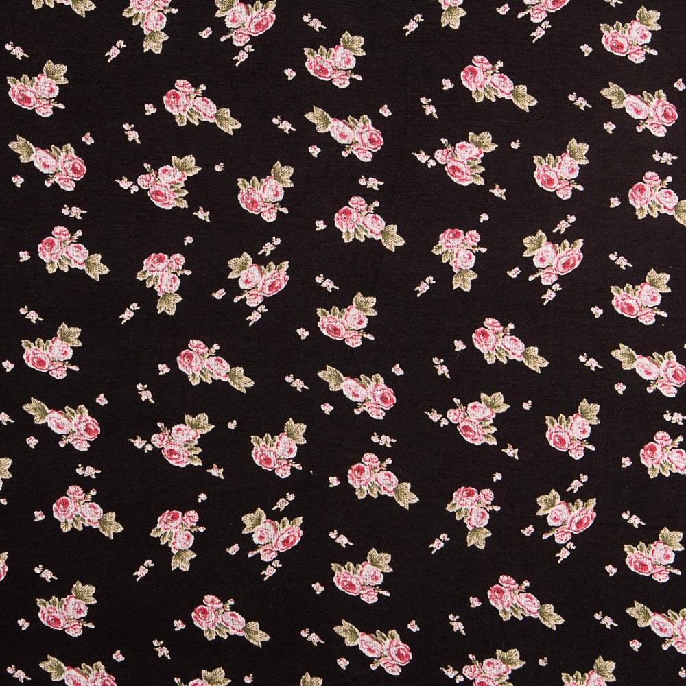 Maille Jersey Mini Crétonne Noir - Ribes y Casals