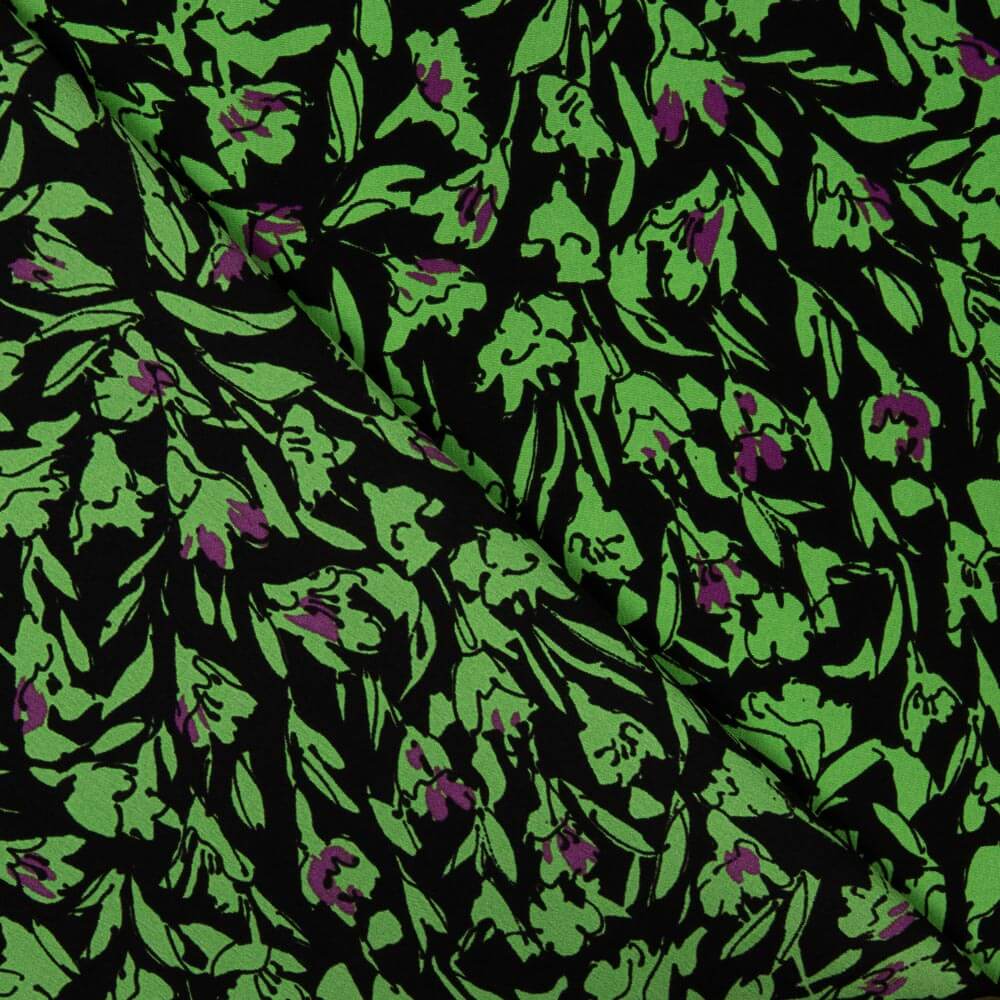 Crêpe Polyester Vert Jungle - Ribes y Casals