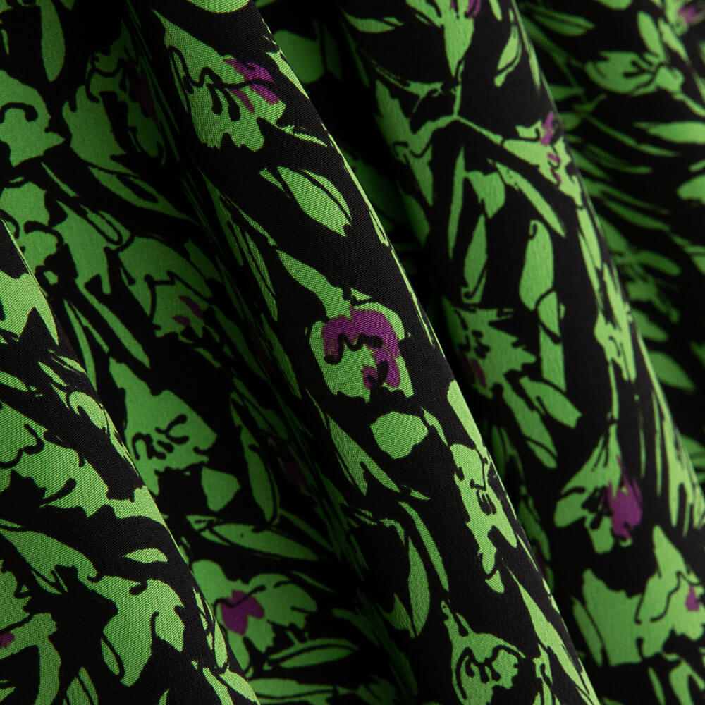 Crêpe Polyester Vert Jungle - Ribes y Casals