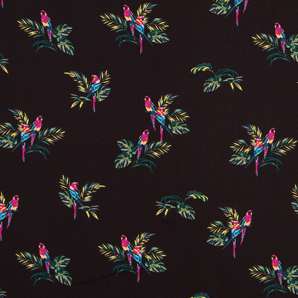 Tela Georgette Loros Negra - Ribes y Casals