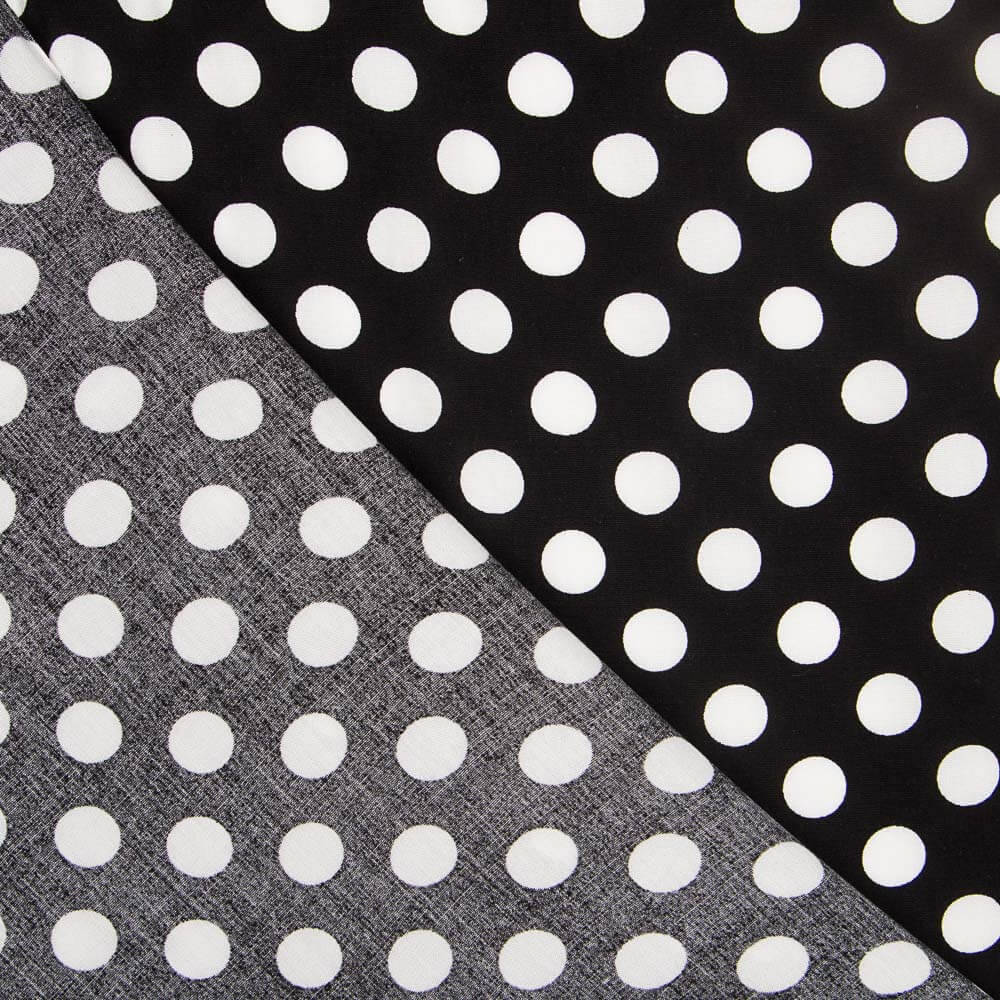 Viscose Blanc Pois - Ribes y Casals