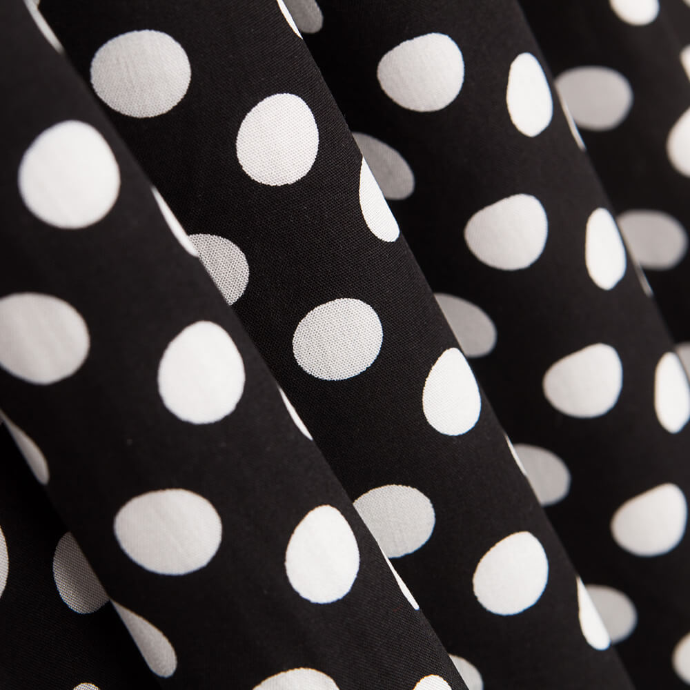 Viscose Blanc Pois - Ribes y Casals