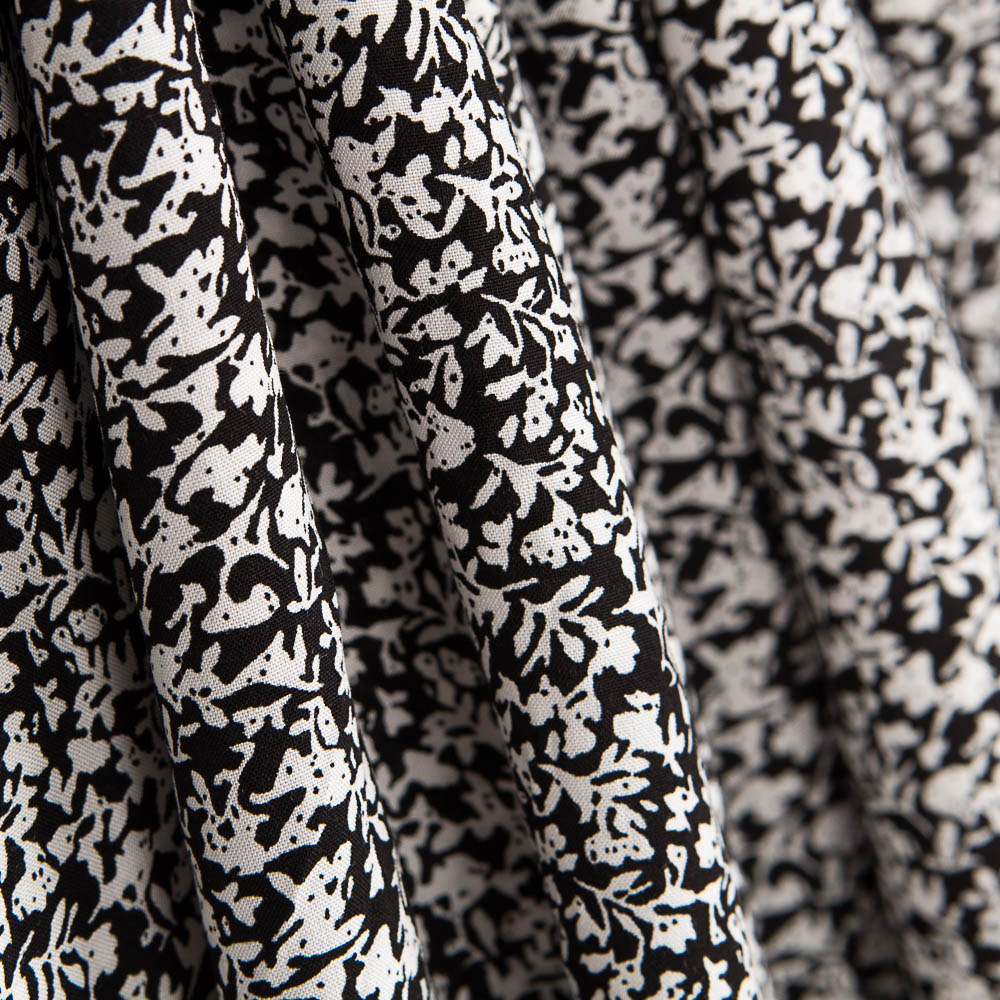 Viscose Noir Pétales - Ribes y Casals