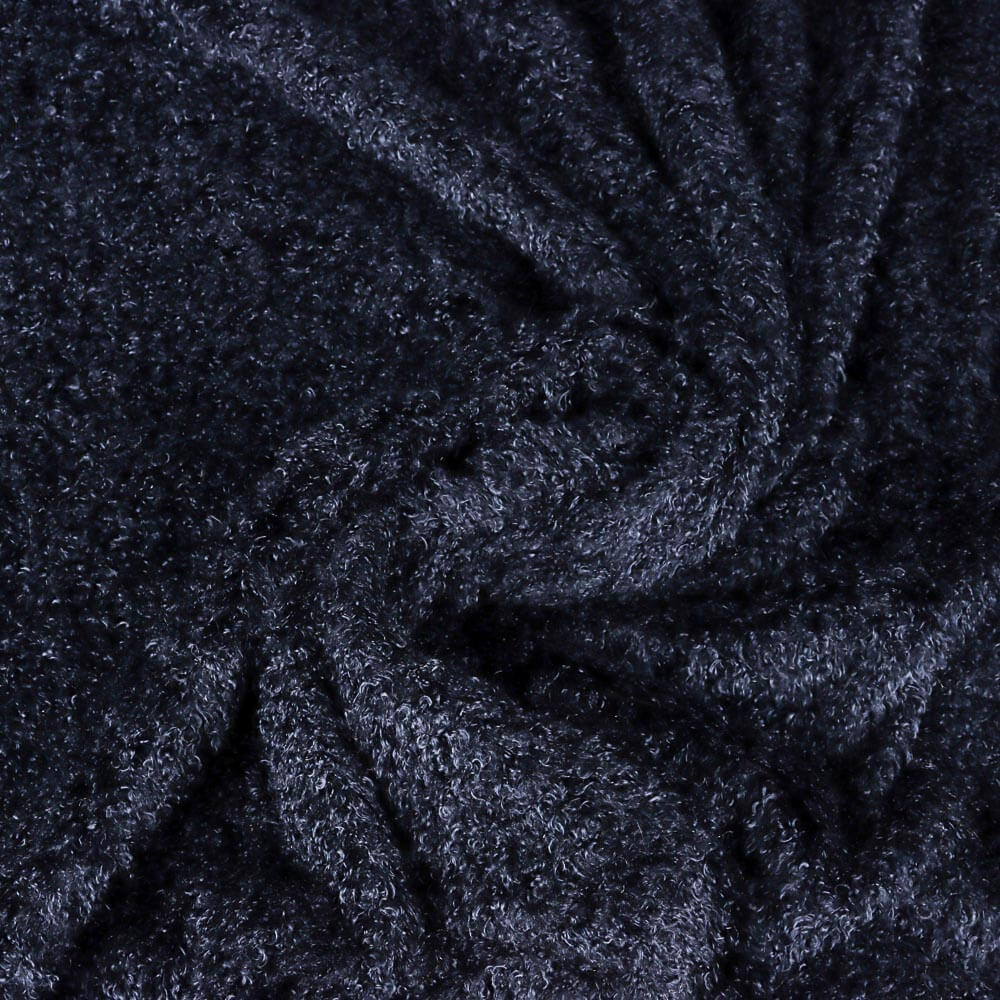 Lainage Frisé Manteau Bleu Foncé - Ribes y Casals