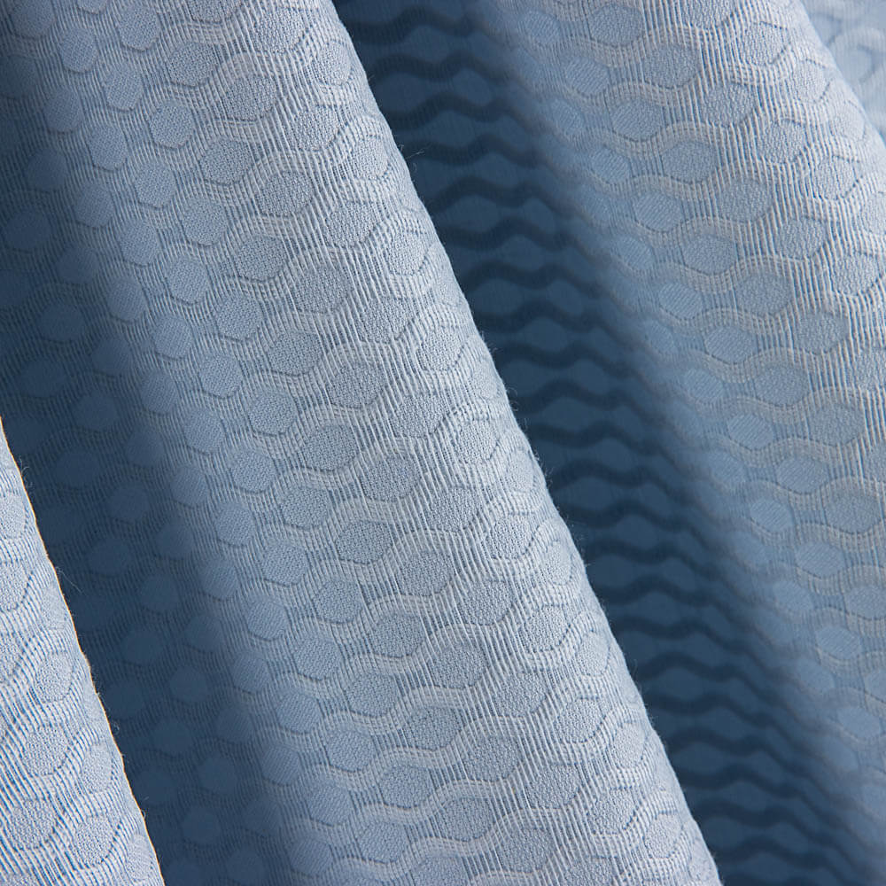 Piqué Spirales Bleu Arctique - Ribes y Casals