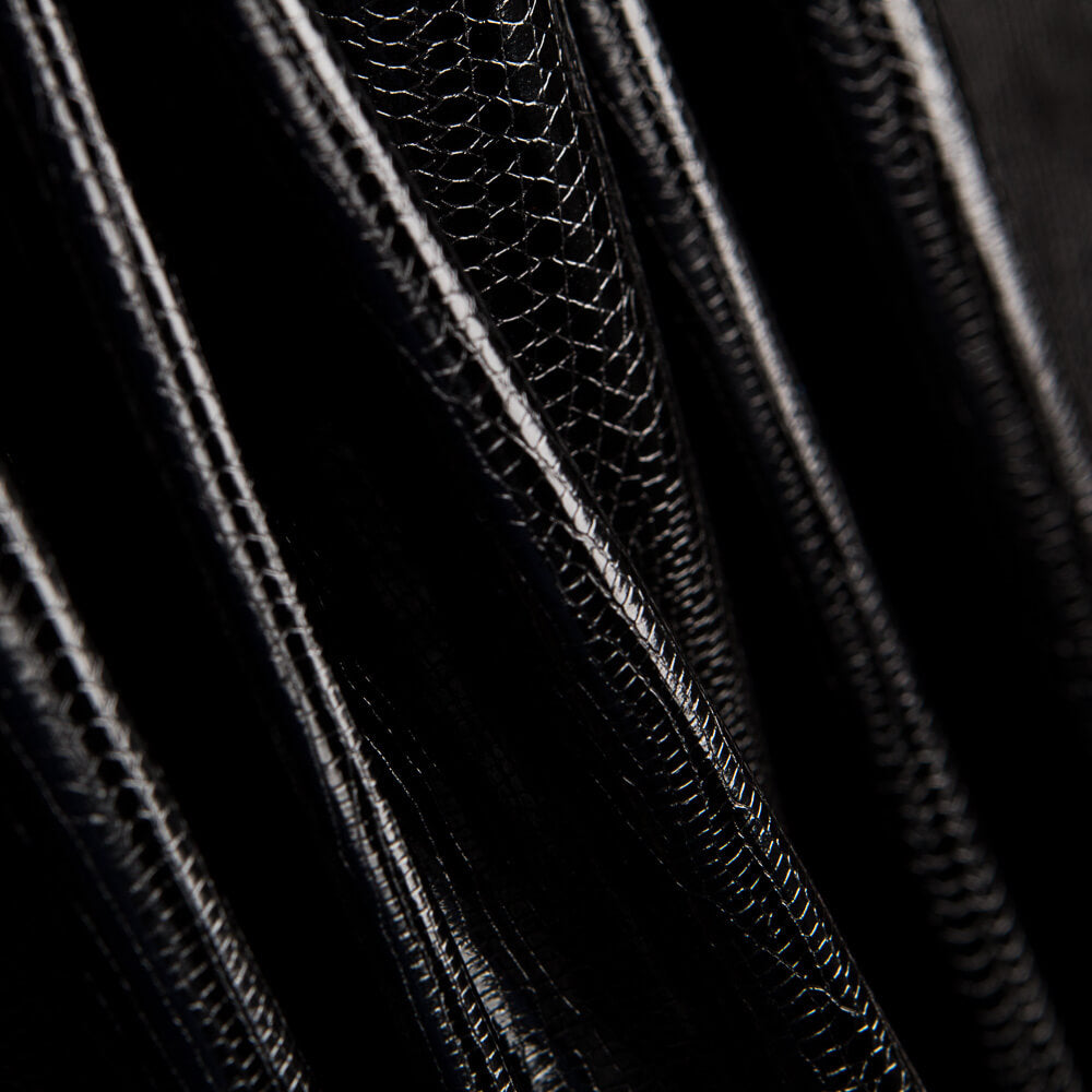Cuir Vinyle Python Noir - Ribes y Casals