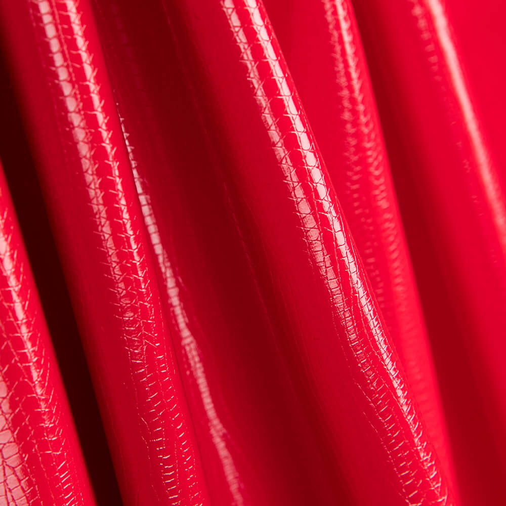 Cuir Vinyle Python Rouge - Ribes y Casals