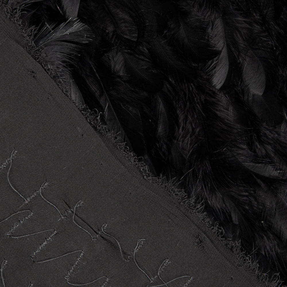 Tissu avec des plumes noires - Ribes y Casals