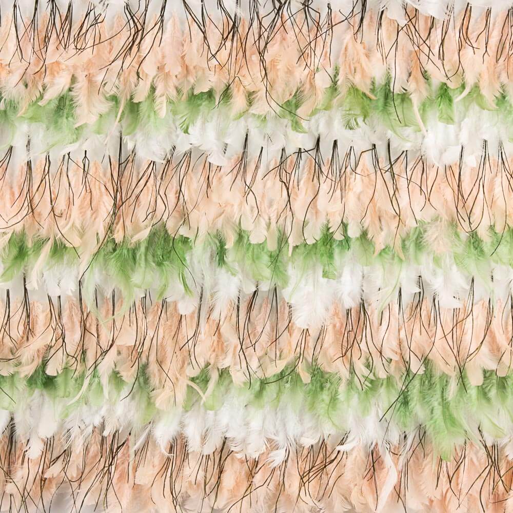 Tela Plumas Bayadera Verde - Ribes y Casals