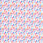 Popeline Coton Fuchsia Plumes - Ribes y Casals