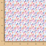 Popeline Coton Fuchsia Plumes - Ribes y Casals