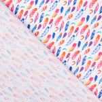 Popeline Coton Fuchsia Plumes - Ribes y Casals