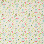 Coton Popeline Bouquets Vert - Ribes y Casals