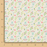 Coton Popeline Bouquets Vert - Ribes y Casals