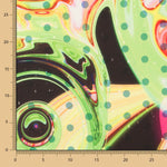 Satin Ondulant Pois Vert - Ribes y Casals