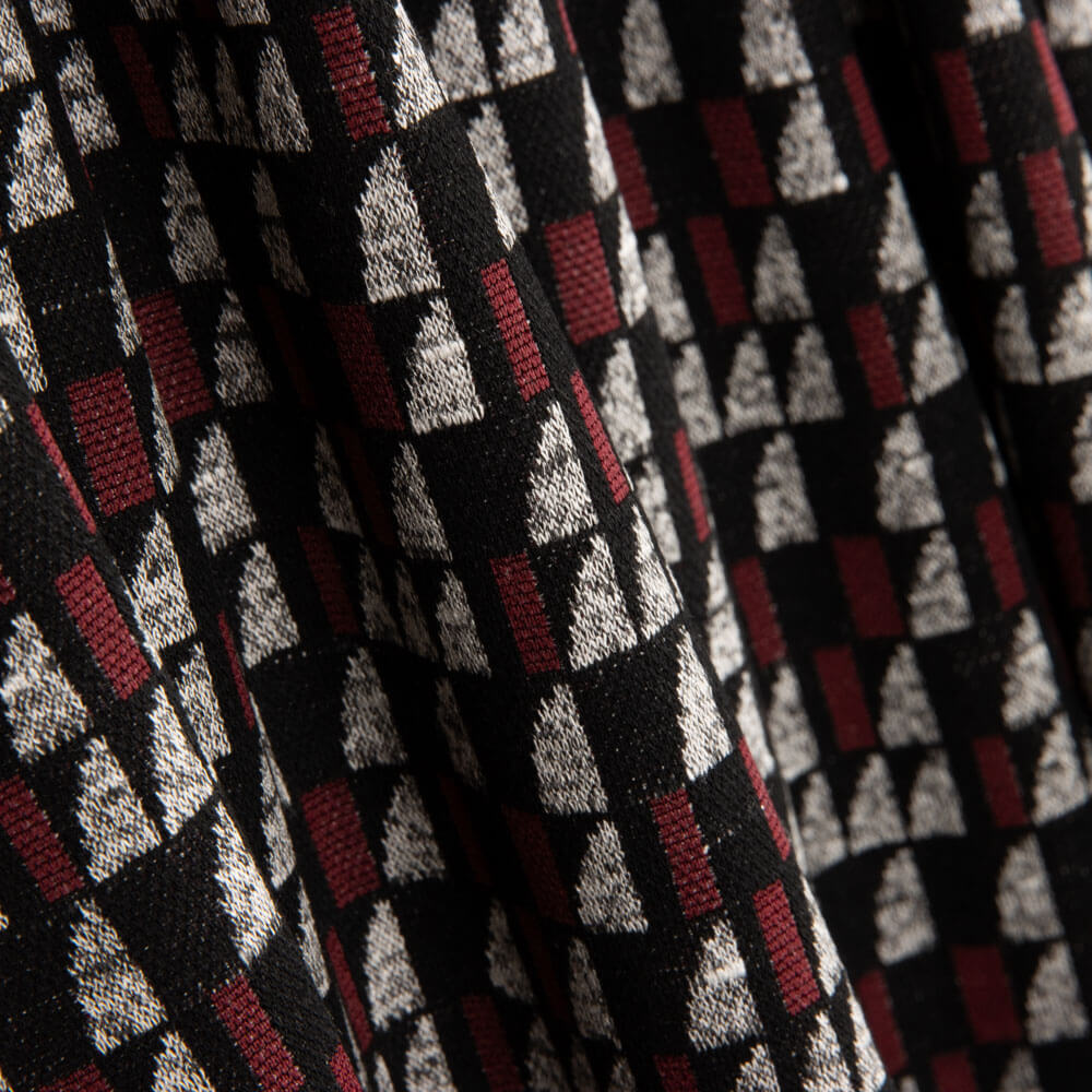 Tricot Jersey Géométrique Grenat - Ribes y Casals