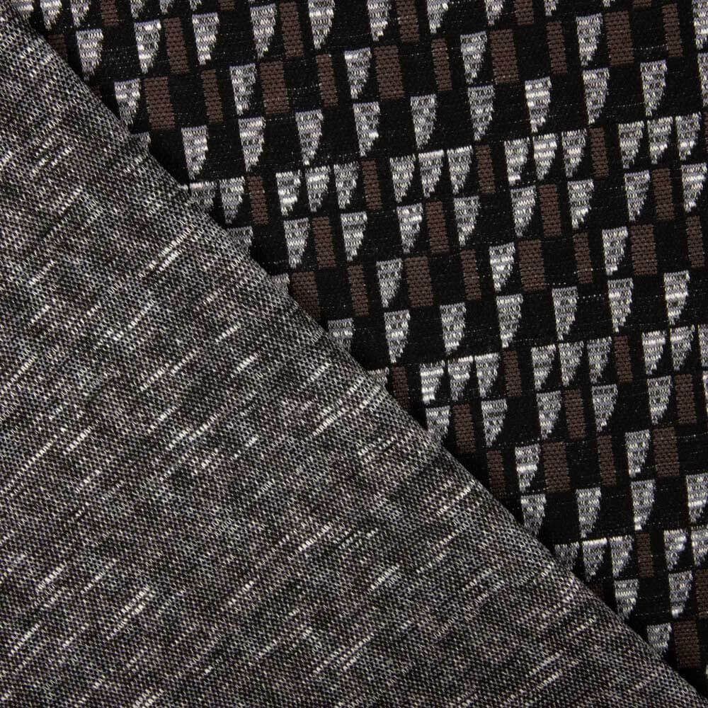 Tricot Jersey Marron Géométrique - Ribes y Casals