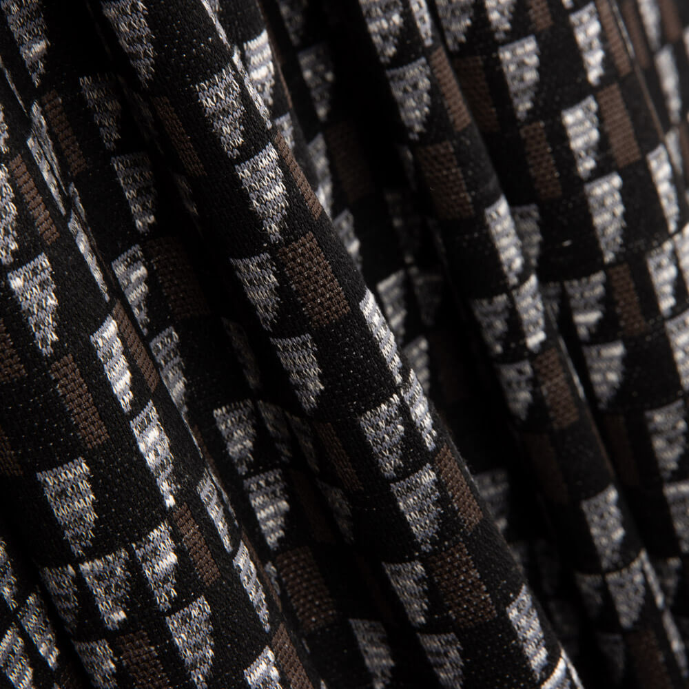 Tricot Jersey Marron Géométrique - Ribes y Casals